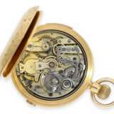 Taschenuhr: prächtige 18K Goldsavonnette mit Repetition und Chronograph, Schweiz ca. 1890 - photo 2