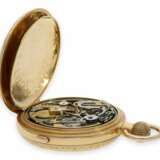 Taschenuhr: prächtige 18K Goldsavonnette mit Repetition und Chronograph, Schweiz ca. 1890 - photo 4
