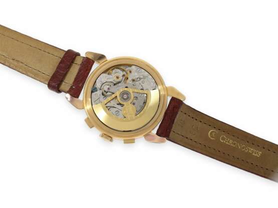 Armbanduhr: neuwertiger, sehr hochwertiger Chronoswiss Chronograph in 18K Roségold, Ref. 7441, Originalbox, Papiere und Originalrechnung - Foto 2