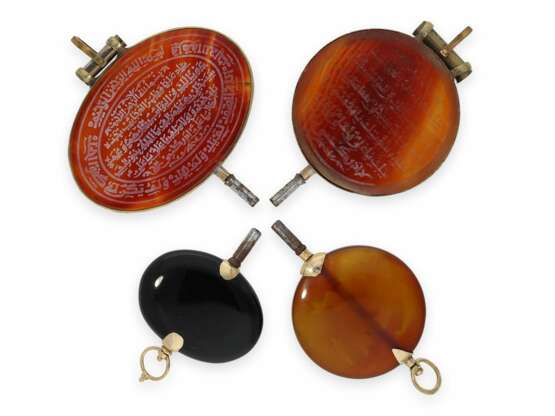 Taschenuhrenschlüssel: einzigartiges Set von 4 außergewöhnlich großen Spindeluhrenschlüsseln von Uhren für den osmanischen Markt, 19. Jahrhundert - photo 1