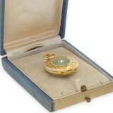 Taschenuhr: exquisite Patek Philippe Belle Epoque Damenuhr mit Gold/Emaille-Gehäuse und Diamantbesatz, gefertigt für Beyer Zürich, ca.1910 - фото 8