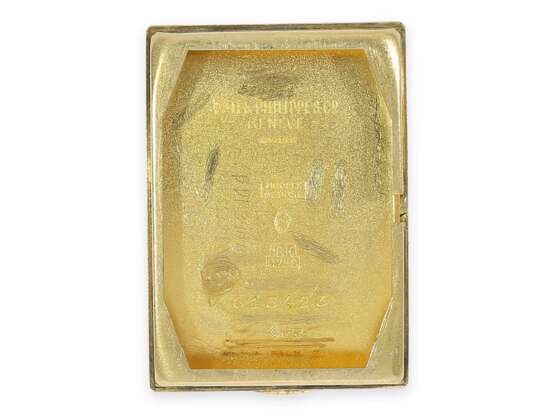 Armbanduhr: außergewöhnlich schöne, große ausgefallene und seltene Patek Philippe Herrenuhr aus der Zeit um 1943, 18K Gold - photo 4