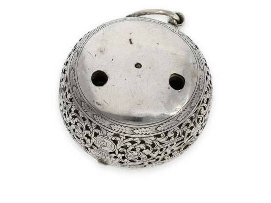 Taschenuhr: museale, frühe einzeigrige Sackuhr mit Alarm, signiert Quare London, ca.1690 - Foto 6