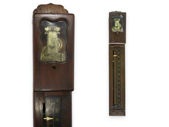 Wanduhr: seltene japanische Pfeileruhr/Pillar-Clock "Shaku Dokei" mit Spindelhemmung, ca.1840 - photo 1