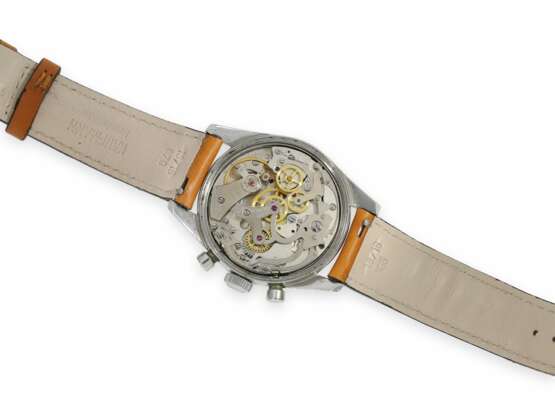 Armbanduhr: Heuer Rarität, extrem seltener Chronograph Carrera "Reverse Panda" Ref.7753, Valjoux 7730, ca.1969/70 - Foto 2