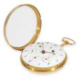 Taschenuhr: Rarität, eine der frühesten astronomischen Taschenuhren mit ewigem Kalender, 6 Komplikationen und früher Sekunde, 18K Gold, ca. 1790 - Foto 2