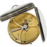 Taschenuhr: technische Rarität, frühe Beobachtungsuhr mit springender Zentralsekunde und Pouzait-Hemmung, signiert Breguet a Paris, ca.1810 - photo 2