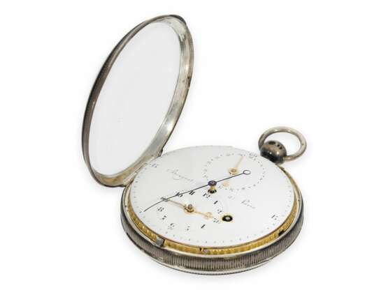 Taschenuhr: technische Rarität, frühe Beobachtungsuhr mit springender Zentralsekunde und Pouzait-Hemmung, signiert Breguet a Paris, ca.1810 - photo 3
