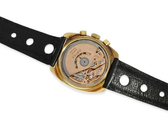 Armbanduhr: Omega-Rarität, einer der seltensten Seamaster Chronographen, Ref. 176.007 in massiv 18K Gold, nie in Serie gegangen, Baujahr 1974, mit Stammbuchauszug - photo 2