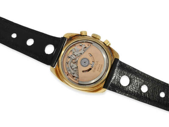 Armbanduhr: Omega-Rarität, einer der seltensten Seamaster Chronographen, Ref. 176.007 in massiv 18K Gold, nie in Serie gegangen, Baujahr 1974, mit Stammbuchauszug - Foto 4