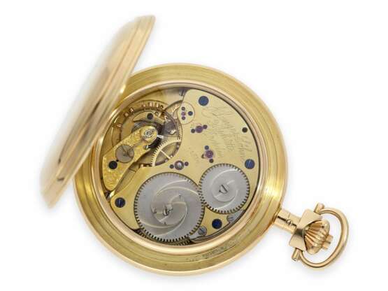 Taschenuhr: extrem schweres und frühes A. Lange & Söhne Ankerchronometer in der seltenen Ausführung mit "Patentrücker", No. 14810, ca.1881 - photo 2