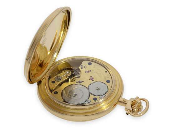 Taschenuhr: extrem schweres und frühes A. Lange & Söhne Ankerchronometer in der seltenen Ausführung mit "Patentrücker", No. 14810, ca.1881 - Foto 3