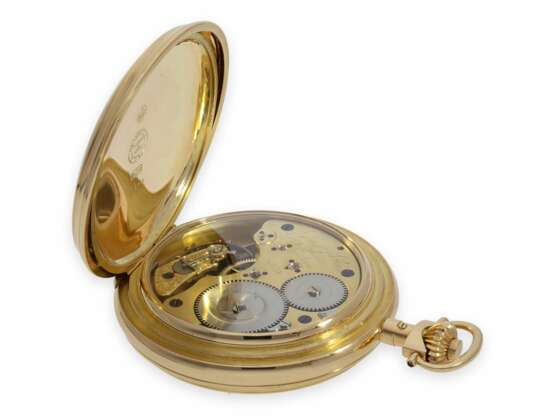 Taschenuhr: extrem schweres und frühes A. Lange & Söhne Ankerchronometer in der seltenen Ausführung mit "Patentrücker", No. 14810, ca.1881 - Foto 5