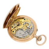 Taschenuhr: besonders großer, rotgoldener Chronograph mit Register, A. Lange & Söhne No. 54691, Glashütte 1908, mit Stammbuchauszug - photo 3