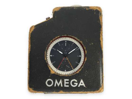 Taschenuhr: Omega Präzisionszeitmesser mit Schleppzeigerchronograph, in originalem Zustand mit Box "Omega Olympic", No.2201591, ca.1960 - фото 9
