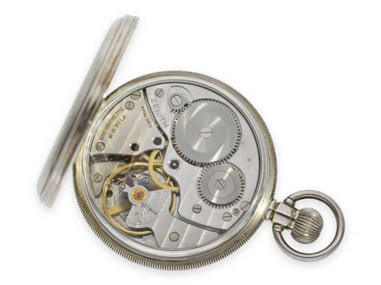 Taschenuhr: hochfeines silbernes Taschenchronometer mit Gangreserve, Chronometre Zenith, Ref. 07 . 0050 . 148, No. 2 !, neuwertig - Foto 2
