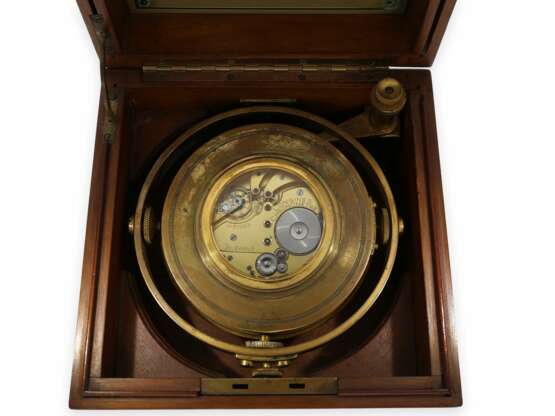 Marinechronometer: exquisites, kleines und sehr seltenes Longines 8-Tage Marine-Chronometer No.4131989, Baujahr 1924 - Foto 2