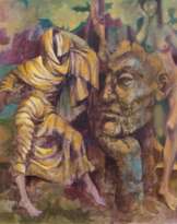 Selbstportrait mit Figuren