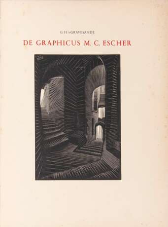 Maurits Cornelis Escher. Vier Holzschnitte und eine Visitenkarte - Foto 3
