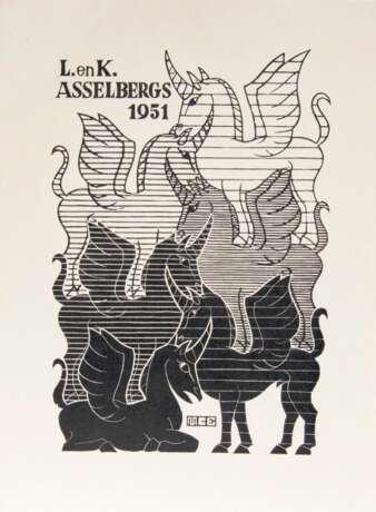 Maurits Cornelis Escher. Konvolut Holzschnitte - photo 2