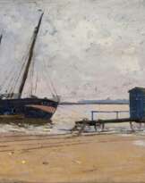 Segelschiff am Elbstrand