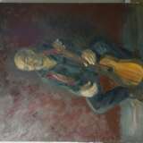 Painting “guitar player”, Canvas, Oil paint, Academism, Everyday life, 2018 - photo 1