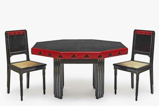 Art-Dèco-Tisch und sechs Stühle (zu voriger Nr. passend) - Foto 1