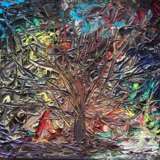Philisophycal tree Холст на подрамнике Масляные краски Абстрактный экспрессионизм Пейзажная живопись 2020 г. - фото 1