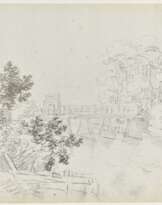 Isarlandschaft mit Steg