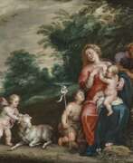 Pieter van Avont. Die Heilige Familie mit dem Johannesknaben und Engeln 