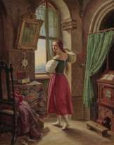 Junge Frau am Fenster