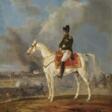 Napoleon am Abend des 23. April 1809 vor der brennenden Stadt Regensburg - Auction archive