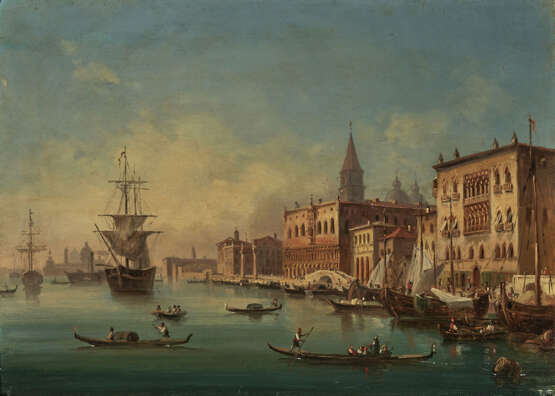 Monogrammist T. F.. Venedig - Blick zum Bacino di San Marco  - фото 1