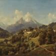 Blick auf Berchtesgaden und den Watzmann - Auktionsarchiv