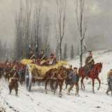 Christian Jacob Sell d. Ä.. Soldatenzug im Winter - Foto 1