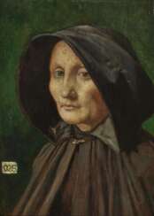 Bildnis einer älteren Frau mit Mantel 