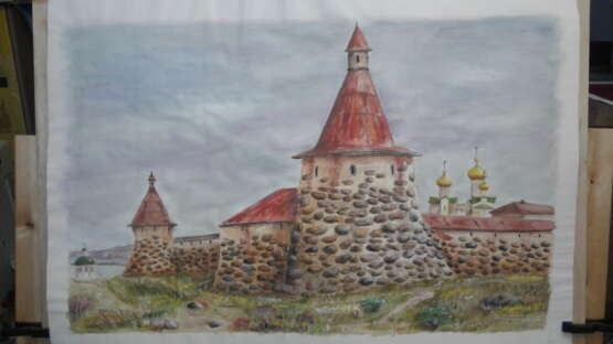 Drawing “Solovetsky Monastery, White Tower”, Paper, See description, Realist, Landscape painting, 2019 - photo 1