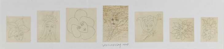 Victor Vasarely. Fille Fleur Frise. 1948 - Foto 1