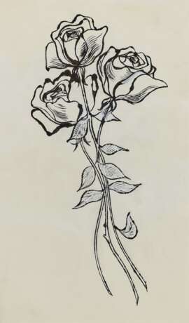 Andy Warhol. Three Roses. Ca. 1954 - Foto 1
