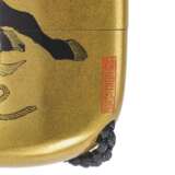 Masanari, Shiomi. A SMALL TWO-CASE GOLD LACQUER INRO WITH A HERDBOY AND OX - photo 3