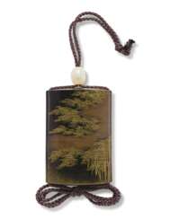 A FOUR-CASE LACQUER INRO WITH A BAMBOO GROVE