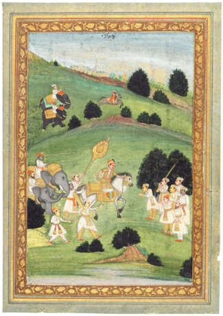 THE MUGHAL EMPEROR AKBAR ON A HUNTING EXPEDITION - photo 1