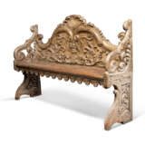 A DUTCH GREY-PAINTED AND CARVED OAK BENCH - photo 2