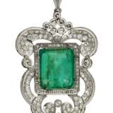 EMERALD AND DIAMOND PENDANT WITH GIA REPORT - Foto 2