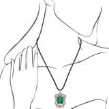EMERALD AND DIAMOND PENDANT WITH GIA REPORT - Foto 3