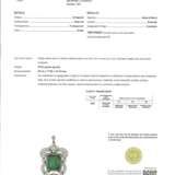 EMERALD AND DIAMOND PENDANT WITH GIA REPORT - фото 4