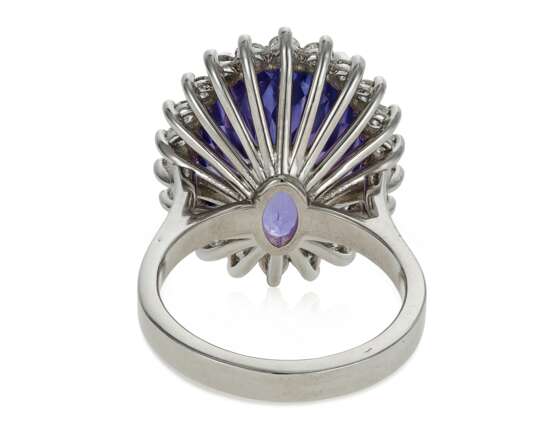 TANZANITE AND DIAMOND RING WITH GIA REPORT - фото 3