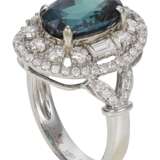 ALEXANDRITE AND DIAMOND RING WITH GIA REPORT - фото 2