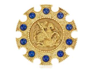 CARTIER LAPIS LAZULI PENDANT BROOCH