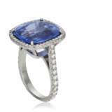 SAPPHIRE AND DIAMOND RING WITH AGL REPORT - фото 2